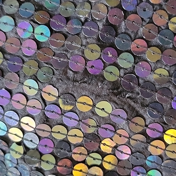 NWT Vintage Cee Cee Black Silk Sequin & Beaded High Rise Shorts Retro India MD - Picture 15 of 15